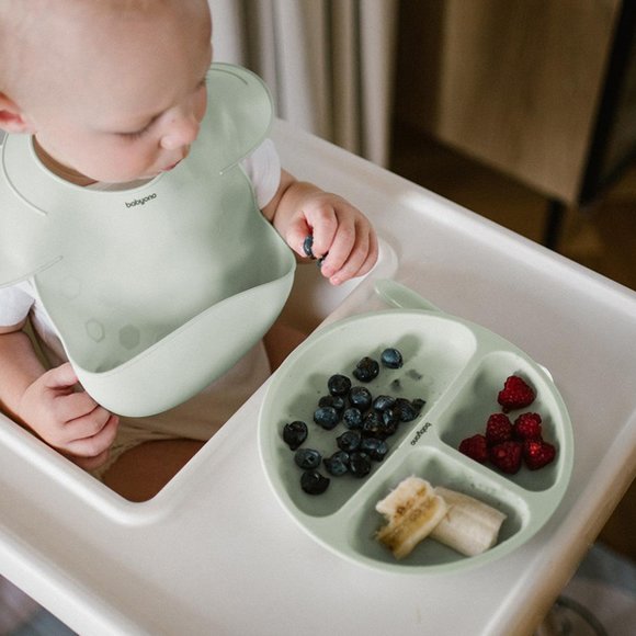 Βρεφικό Πιάτο BabyOno BabyOno με βεντούζες και χωρίσματα - Mint - ΠΟΛΥΧΡΩΜΟ φωτογραφία