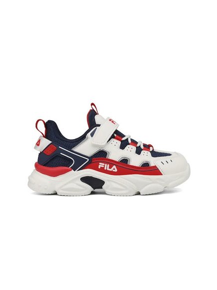 FILA Παιδικά Παπούτσια Fila Memory Spinel για Αγόρια White/Red (Μεγέθη 28-35) - ΛΕΥΚΟ