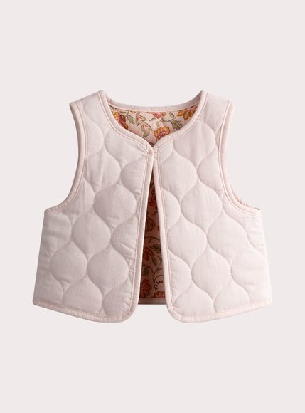 Βρεφικό Γιλέκο για Κορίτσια Quilted Floral - 2 σε 1