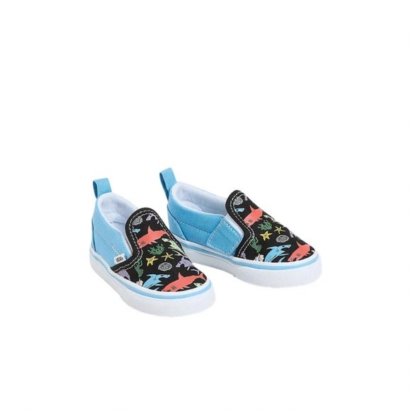 Βρεφικά Παπούτσια Vans Slip On Glow Sharks για Αγόρια Blue (Μεγέθη 21-26)