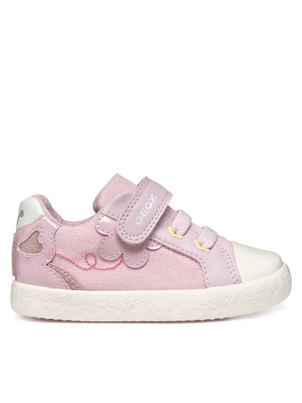 GEOX Βρεφικά Παπούτσια Geox Gisli για Κορίτσια Pink Flowers (Μεγέθη 21-27) - ΡΟΖ