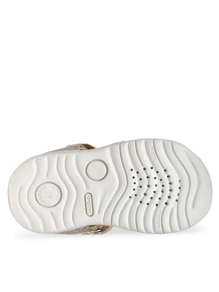 Βρεφικά Παπούτσια Geox Macchia για Κορίτσια Beige Sparkles (Μεγέθη 19-26)