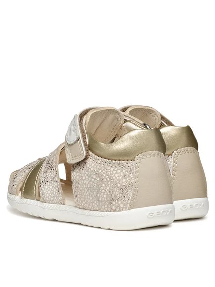 Βρεφικά Παπούτσια Geox Macchia για Κορίτσια Beige Sparkles (Μεγέθη 19-26)