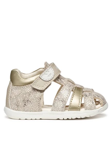 GEOX Βρεφικά Παπούτσια Geox Macchia για Κορίτσια Beige Sparkles (Μεγέθη 19-26) - ΧΡΥΣΟ