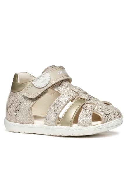 Βρεφικά Παπούτσια Geox Macchia για Κορίτσια Beige Sparkles (Μεγέθη 19-26) - ΧΡΥΣΟ φωτογραφία