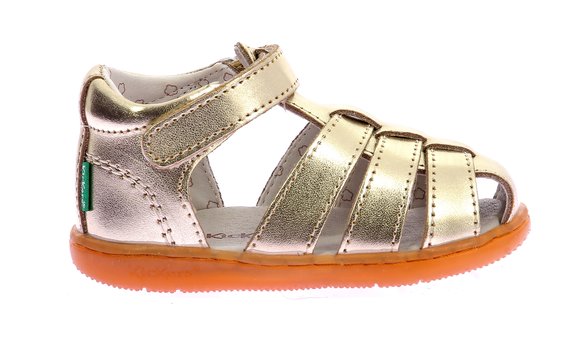 KICKERS Βρεφικά Παπούτσια Kickers Kick Flo για Κορίτσια Dazzling Metallic (Μεγέθη 20-26) - ΧΡΥΣΟ