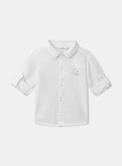 Βρεφικό Πουκάμισο για Αγόρια White Dove - ΛΕΥΚΟ φωτογραφία