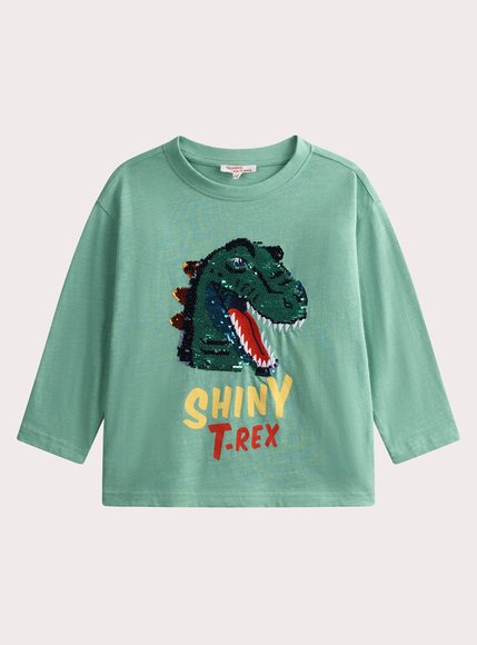 Παιδική Μπλούζα για Αγόρια Shiny T-Rex