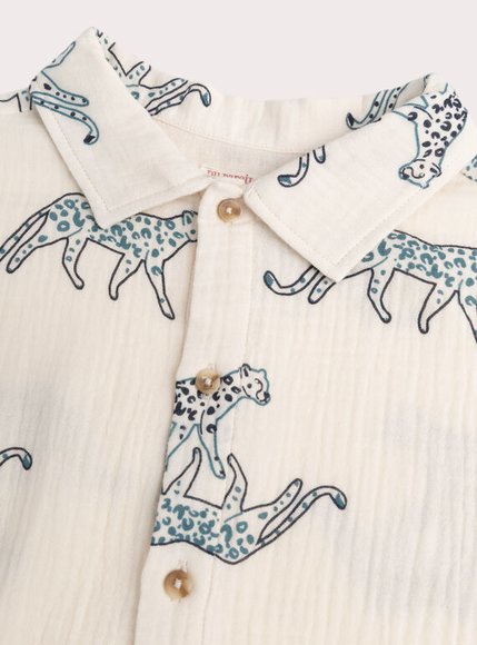 Παιδικό Πουκάμισο για Αγόρια Off White Safari