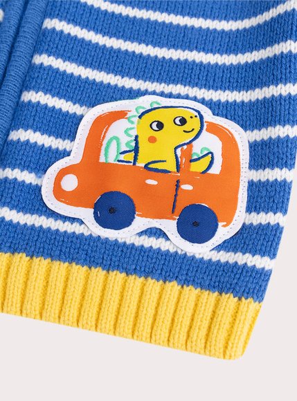 Βρεφική Ζακέτα για Αγόρια Colour block Dino