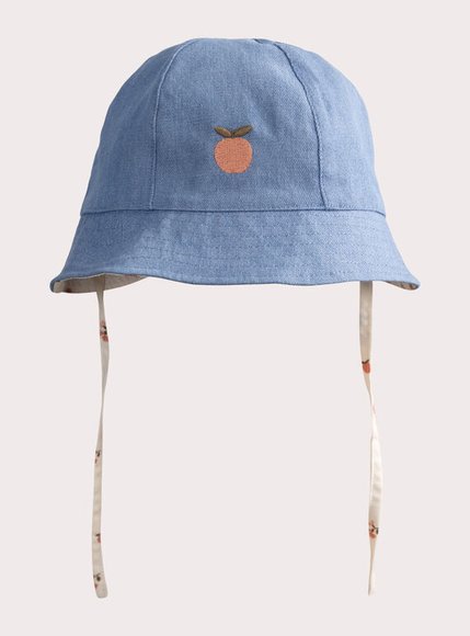 Βρεφικό Καπέλο για Κορίτσια Denim Peach - 2 σε 1