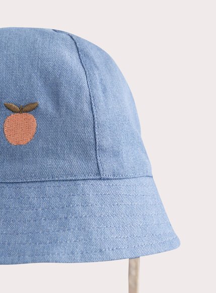 Βρεφικό Καπέλο για Κορίτσια Denim Peach - 2 σε 1
