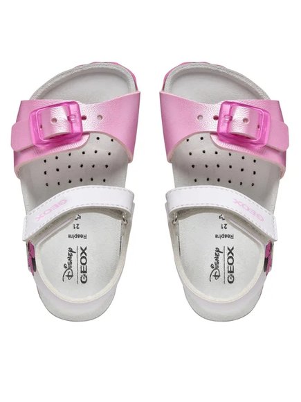 Βρεφικά Σανδάλια Geox Chalki για Kορίτσια White Minnie Mouse (Μεγέθη 22-27)