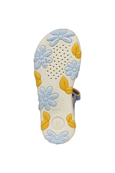 Παιδικά Σανδάλια Geox Haiti για Κορίτσια Blue Flowers (Μεγέθη 25-35)