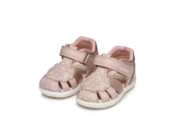 Βρεφικά Παπούτσια Geox Sandal Zapito Full για Κορίτσια Pink Bows (Μεγέθη 19-26)