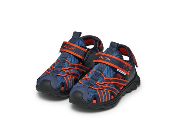 Παιδικά Σανδάλια Geox Airadyum για Αγόρια Navy/Red (Μεγέθη 28-36)