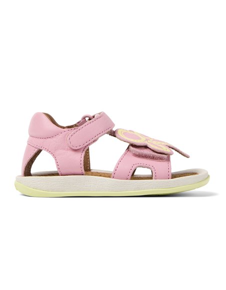 Βρεφικά Πέδιλα Camper Twins για Κορίτσια Pink Flowers (Μεγέθη 21-26)