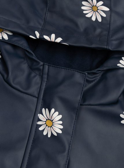 Παιδικό Αδιάβροχο Μπουφάν για Κορίτσια Dark Navy Daisies