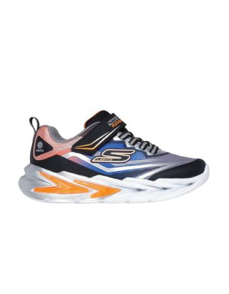 Παιδικά Παπούτσια Skechers Flex Glow Ultra για Αγόρια Black/Silver (Μεγέθη 27-35)