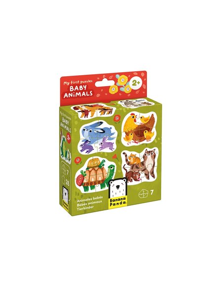 BANANA PANDA Παιδικό Παζλ Banana Panda My First Puzzles - Baby Animals 2+ - ΠΟΛΥΧΡΩΜΟ