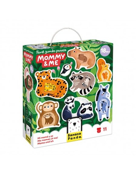BANANA PANDA Παιδικό Παζλ Banana Panda First Jumbo Puzzle Mommy & Me 18M+ - ΠΟΛΥΧΡΩΜΟ