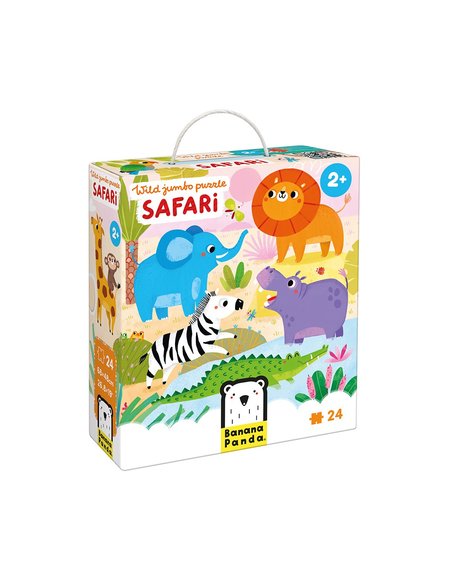 BANANA PANDA Παιδικό Παζλ Banana Panda Wild Jumbo Puzzle Safari 2+ - ΠΟΛΥΧΡΩΜΟ
