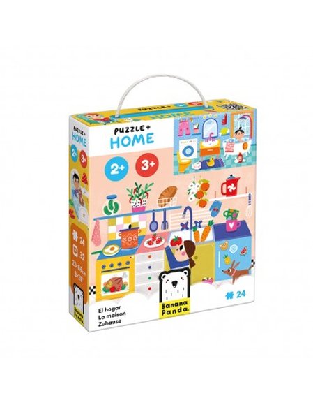 BANANA PANDA Παιδικό Παζλ Banana Panda Puzzle + Home 2+,3+ - ΠΟΛΥΧΡΩΜΟ