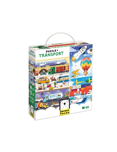 BANANA PANDA Παιδικό Παζλ Banana Panda Puzzle + Transport 4+ - ΠΟΛΥΧΡΩΜΟ
