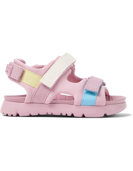 Βρεφικά Σανδάλια Camper Oruga Twins για Κορίτσια Pink Textile (Μεγέθη 21-26)