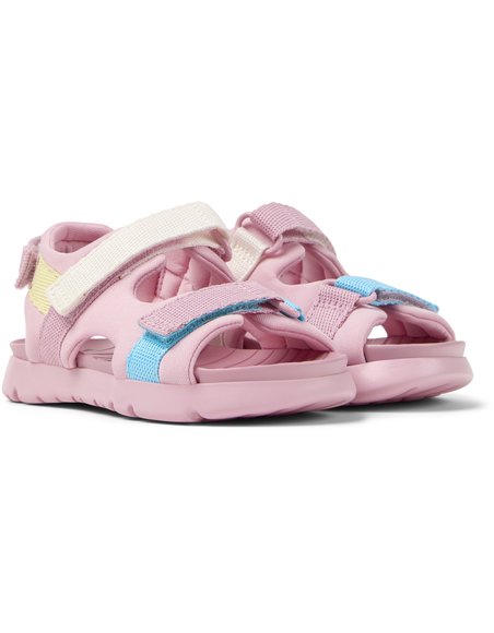Βρεφικά Σανδάλια Camper Oruga Twins για Κορίτσια Pink Textile (Μεγέθη 21-26)