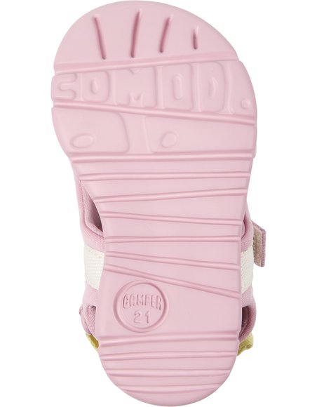 Βρεφικά Σανδάλια Camper Oruga Twins για Κορίτσια Pink Textile (Μεγέθη 21-26)