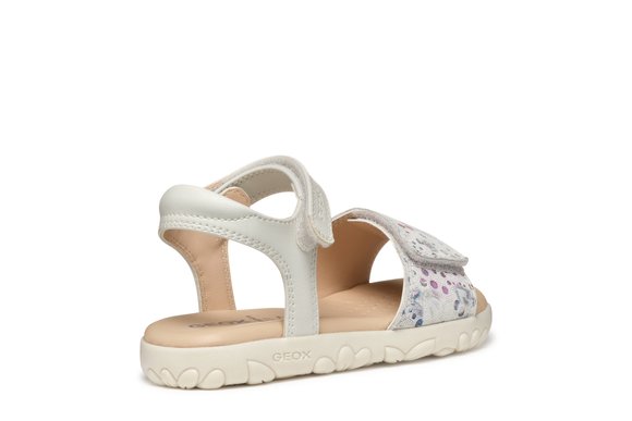 Παιδικά Σανδάλια Geox Haiti για Κορίτσια Beige Print (Μεγέθη 27-34)