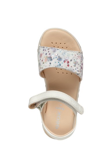 Παιδικά Σανδάλια Geox Haiti για Κορίτσια Beige Print (Μεγέθη 27-34)