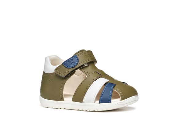 Βρεφικά Παπούτσια Geox Macchia για Αγόρια Green/White (Μεγέθη 20-26)
