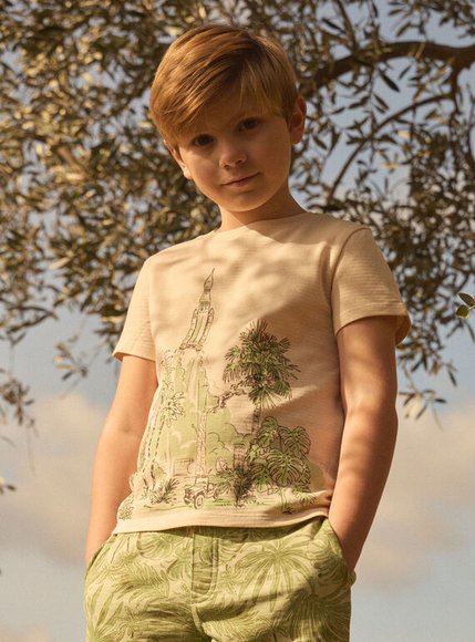 Παιδική Μπλούζα για Αγόρια Beige Launch