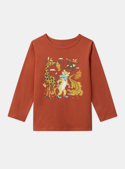 Σετ Παιδικές Πιτζάμες για Αγόρια Orange Tiger