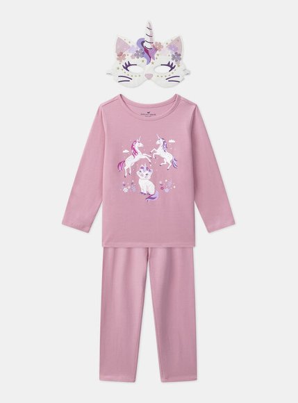 Σετ Παιδικές Πιτζάμες για Κορίτσια Pink Unicorn