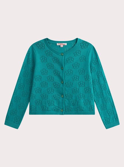 Παιδική Ζακέτα για Κορίτσια Turquoise Openwork