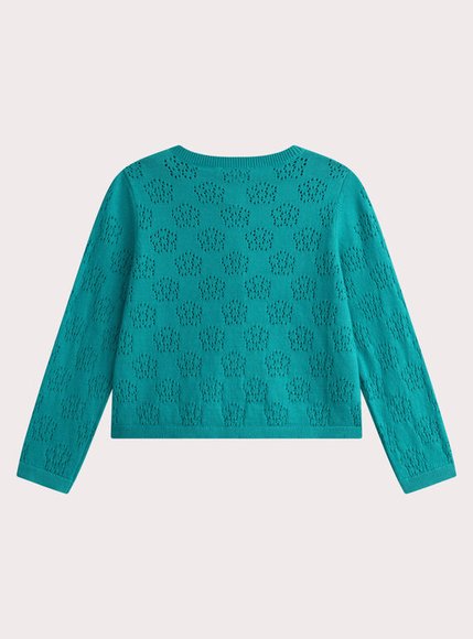 Παιδική Ζακέτα για Κορίτσια Turquoise Openwork