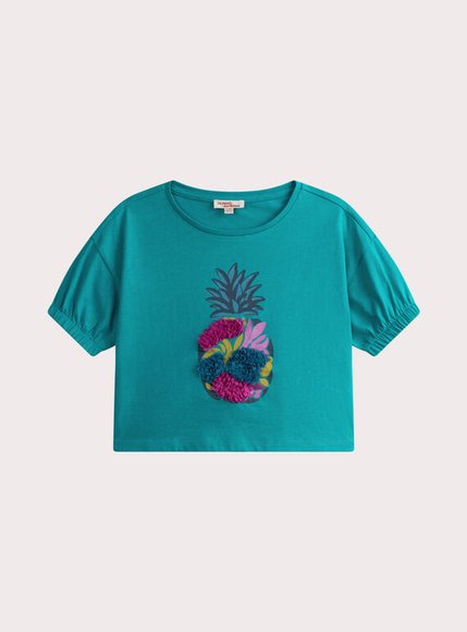 Παιδική Μπλούζα για Κορίτσια Turquoise Pineapple