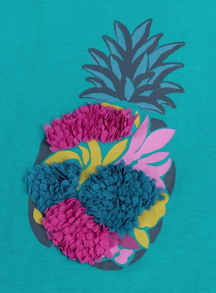 Παιδική Μπλούζα για Κορίτσια Turquoise Pineapple