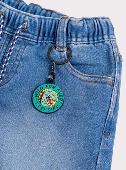Παιδική Βερμούδα για Αγόρια Denim T-Rex