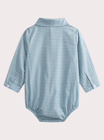 Βρεφικό Φορμάκι για Αγόρια Sky Blue Plaid
