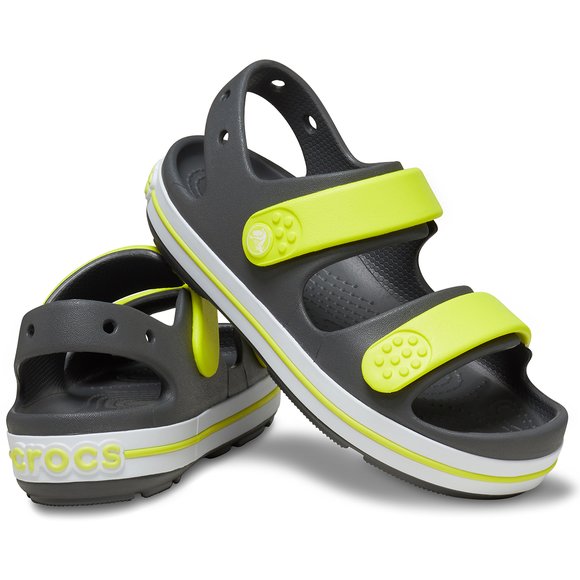 Παιδικά Σανδάλια Crocs Cruiser για Αγόρια Grey/Green (Μεγέθη 28-35)