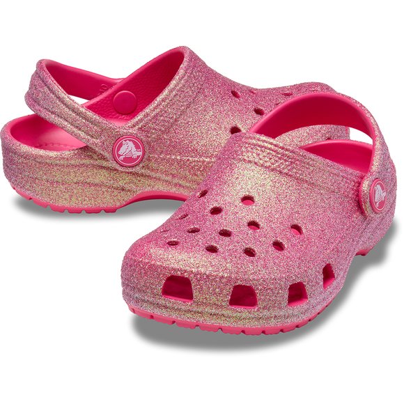 Παιδικά Σαμπό Crocs Classic Clog για Κορίτσια Pink Iridescent Glitter (Μεγέθη 28-33)