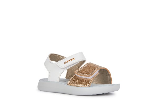 Βρεφικά Πέδιλα Geox Lightfloppy για Κορίτσια White/Gold (Μεγέθη 21-27)