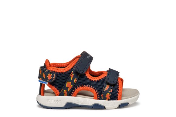 Βρεφικά Σανδάλια Geox Multy για Αγόρια Navy/Orange (Μεγέθη 21-27)