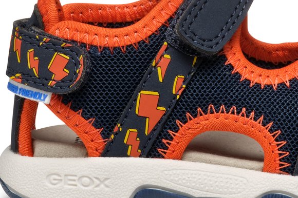 Βρεφικά Σανδάλια Geox Multy για Αγόρια Navy/Orange (Μεγέθη 21-27)