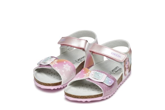 Παιδικά Σανδάλια Geox Adriel για Κορίτσια Pink Elsa (Μεγέθη 25-35)