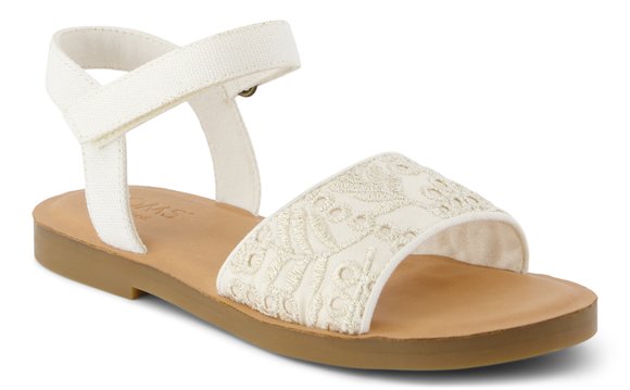 Παιδικά Σανδάλια Toms Remi Ankle Strap για Κορίτσια Egret Botanical Eyelet (Μεγέθη 30-35,5)